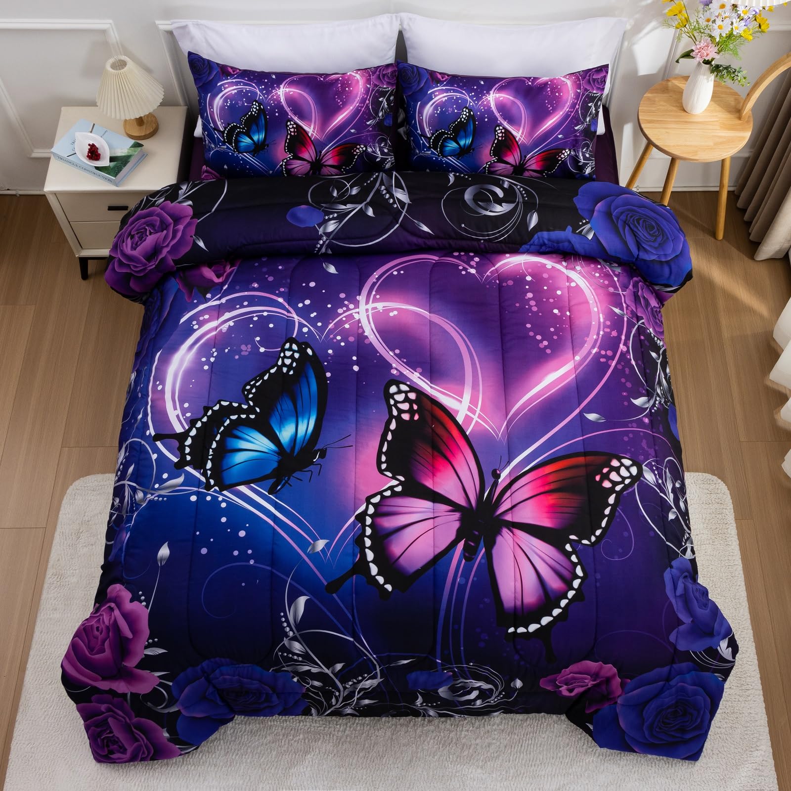 Foto 7 pulgar | Bed In A Bag A Nice Night Galaxy Púrpura Y Azul, 6 Unidades - Venta Internacional.