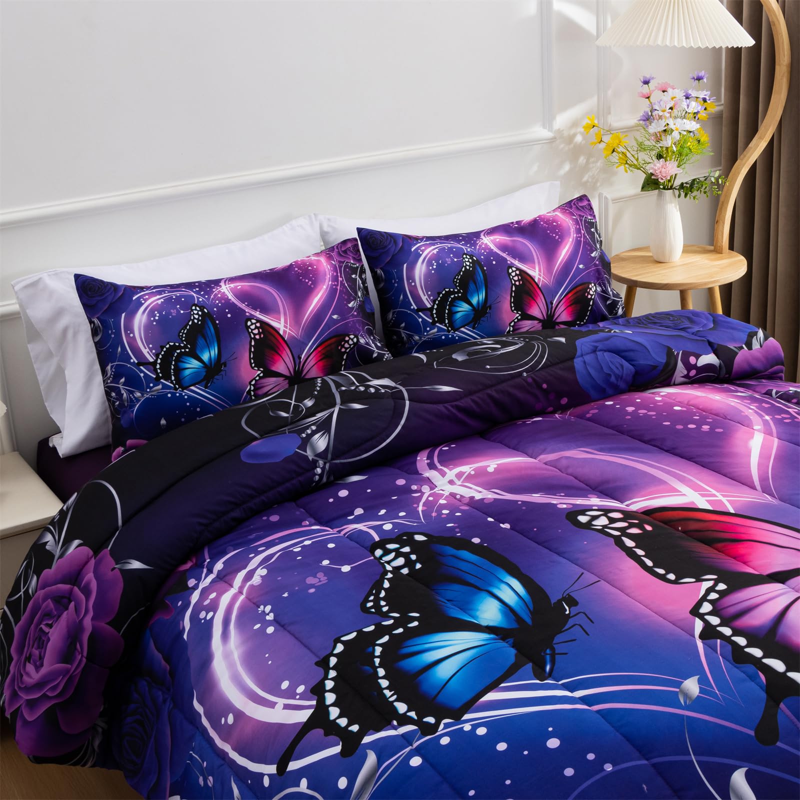 Foto 8 pulgar | Bed In A Bag A Nice Night Galaxy Púrpura Y Azul, 6 Unidades - Venta Internacional.
