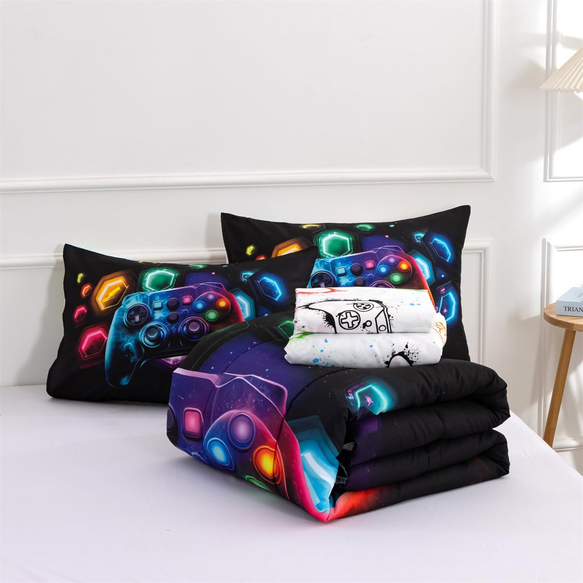 Foto 6 | Set De Edredón Ntbed, Consola De Juegos Para Niños Space Full, 5 Piezas - Venta Internacional.