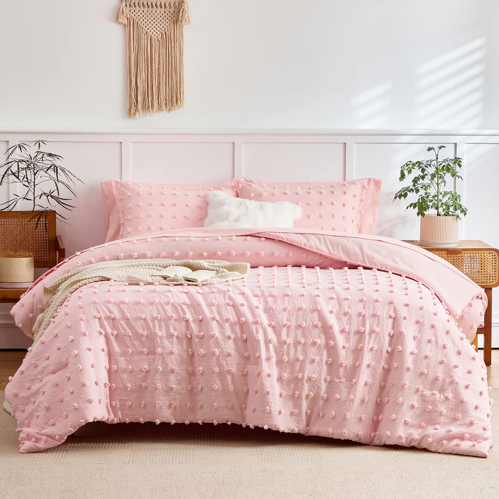 Foto 6 | Juego De Edredón Flysheep, 6 Piezas, Cama Individual En Una Bolsa, Rosa - Venta Internacional.