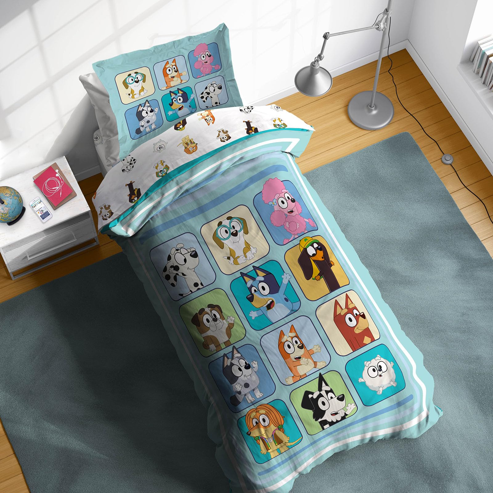 Foto 2 pulgar | Juego De Edredón Sunny Side Up Bluey & Friends Twin Kids, 5 Unidades - Venta Internacional.