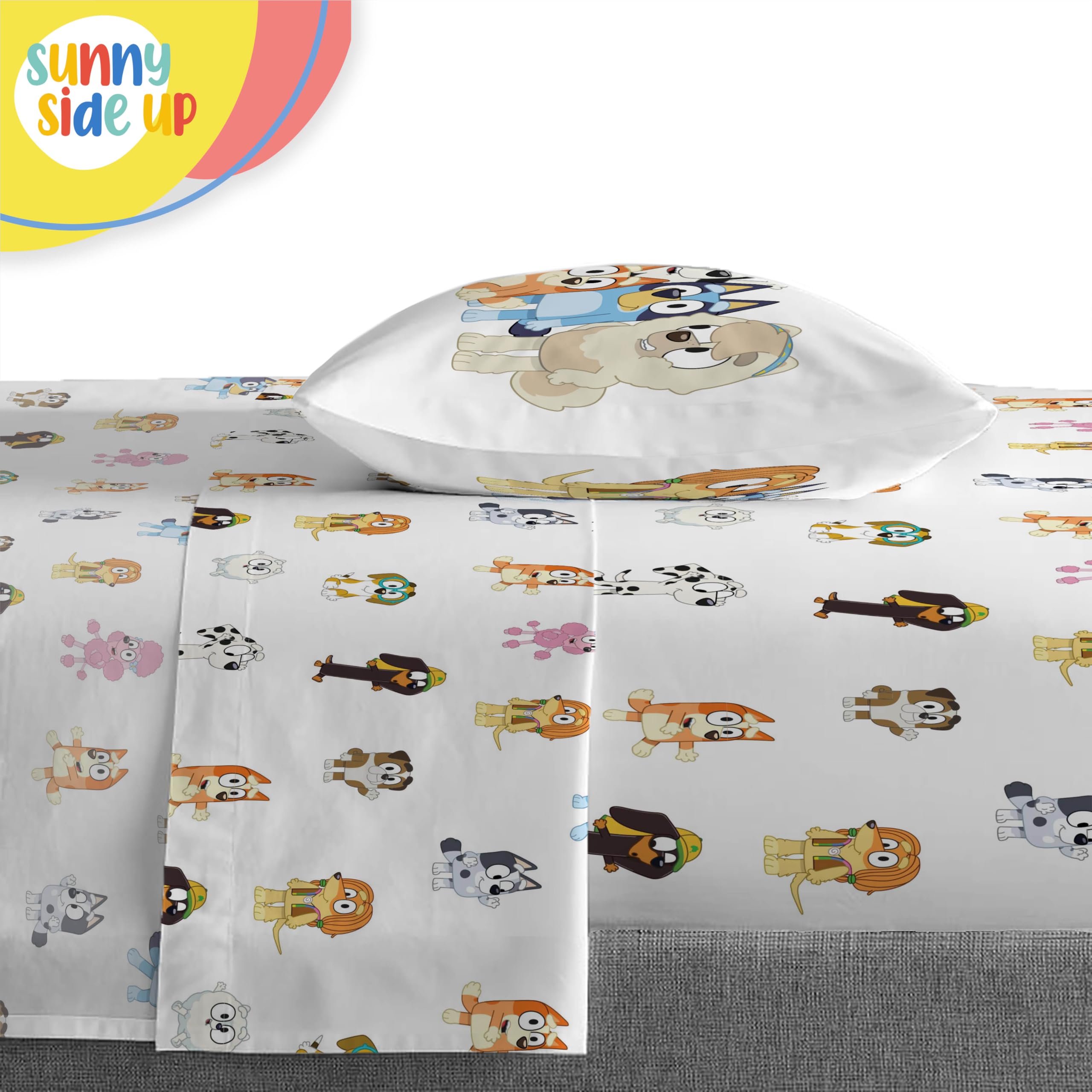 Foto 6 pulgar | Juego De Edredón Sunny Side Up Bluey & Friends Twin Kids, 5 Unidades - Venta Internacional.