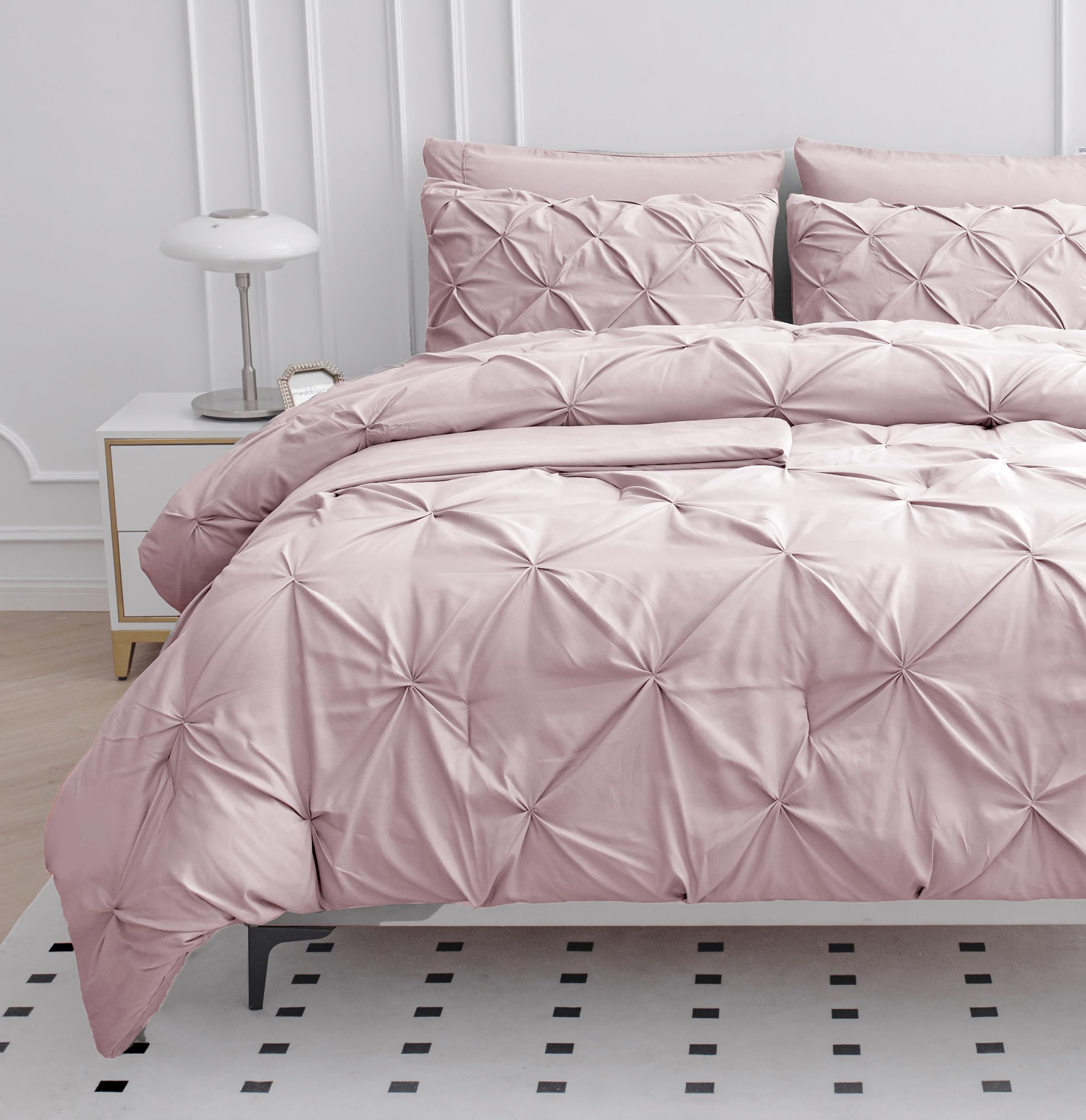 Foto 3 pulgar | Juego De Edredón Lane Linen Pink Queen Con Sábanas Y Fundas De Almohada - Venta Internacional.
