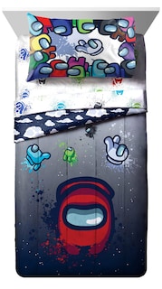 Foto 2 | Juego De Cama Jay Franco Among Us Space Splatter, Tamaño Doble - Venta Internacional.