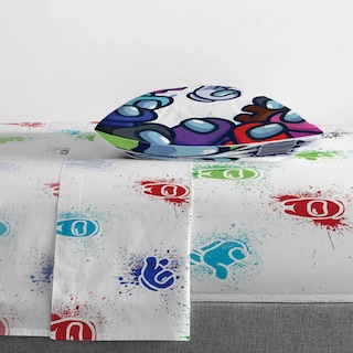 Foto 4 | Juego De Cama Jay Franco Among Us Space Splatter, Tamaño Doble - Venta Internacional.
