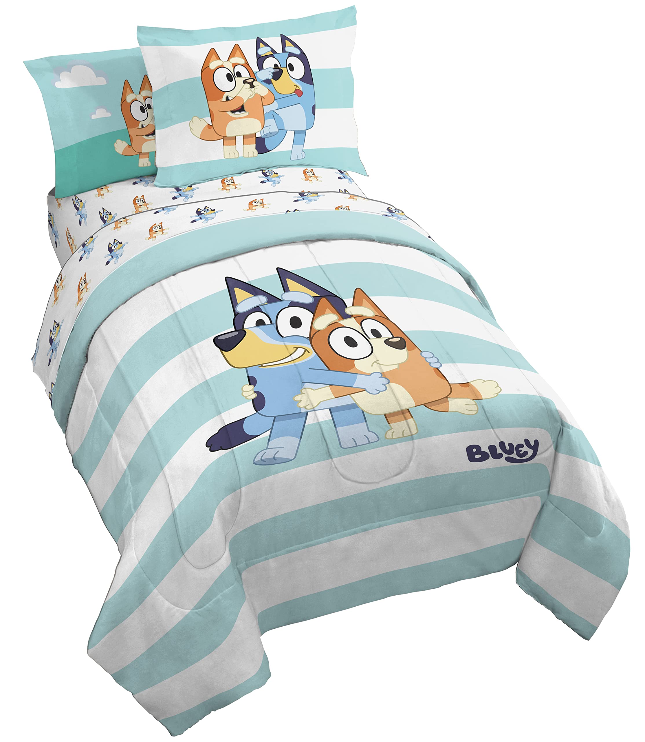 Foto 2 pulgar | Juego De Cama Jay Franco Bluey & Bingo, Tamaño Doble, 5 Piezas - Venta Internacional.