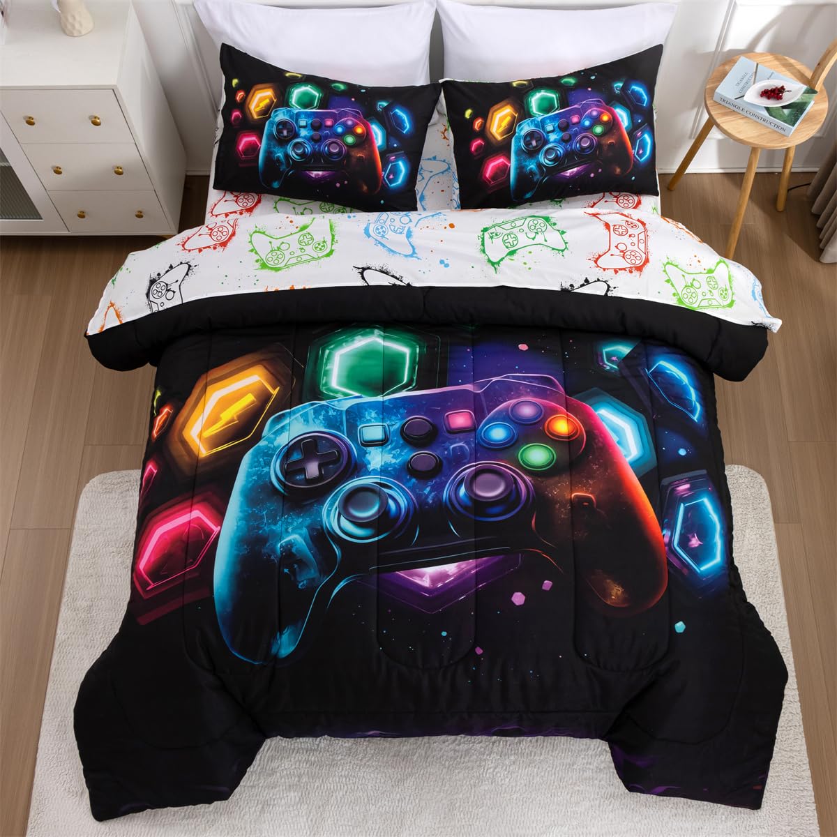 Set De Edredón Ntbed Para Consola De Juegos Para Niños Space Twin, 5 Piezas - Venta Internacional.