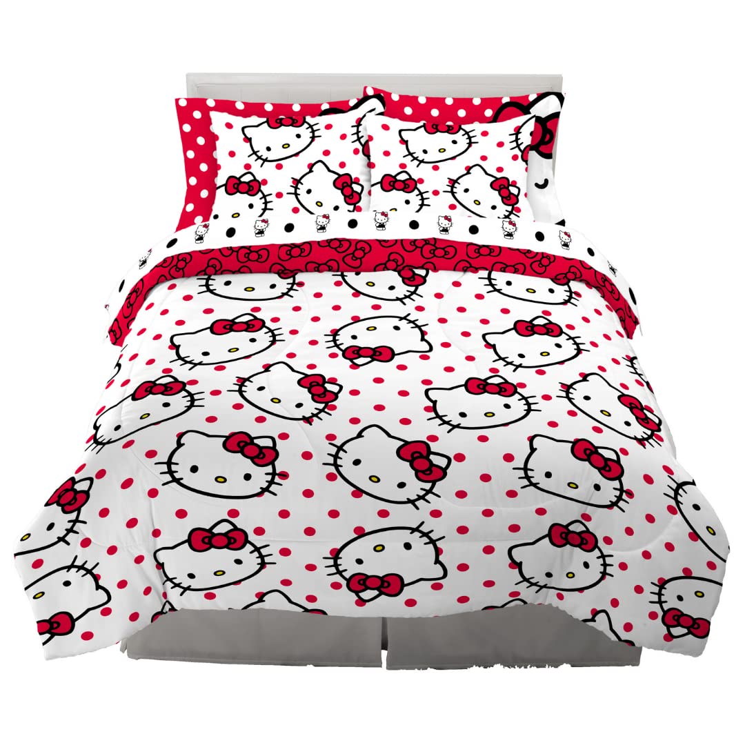 Foto 2 pulgar | Juego De Ropa De Cama Franco Collectibles Hello Kitty Polka Dot Full - Venta Internacional.