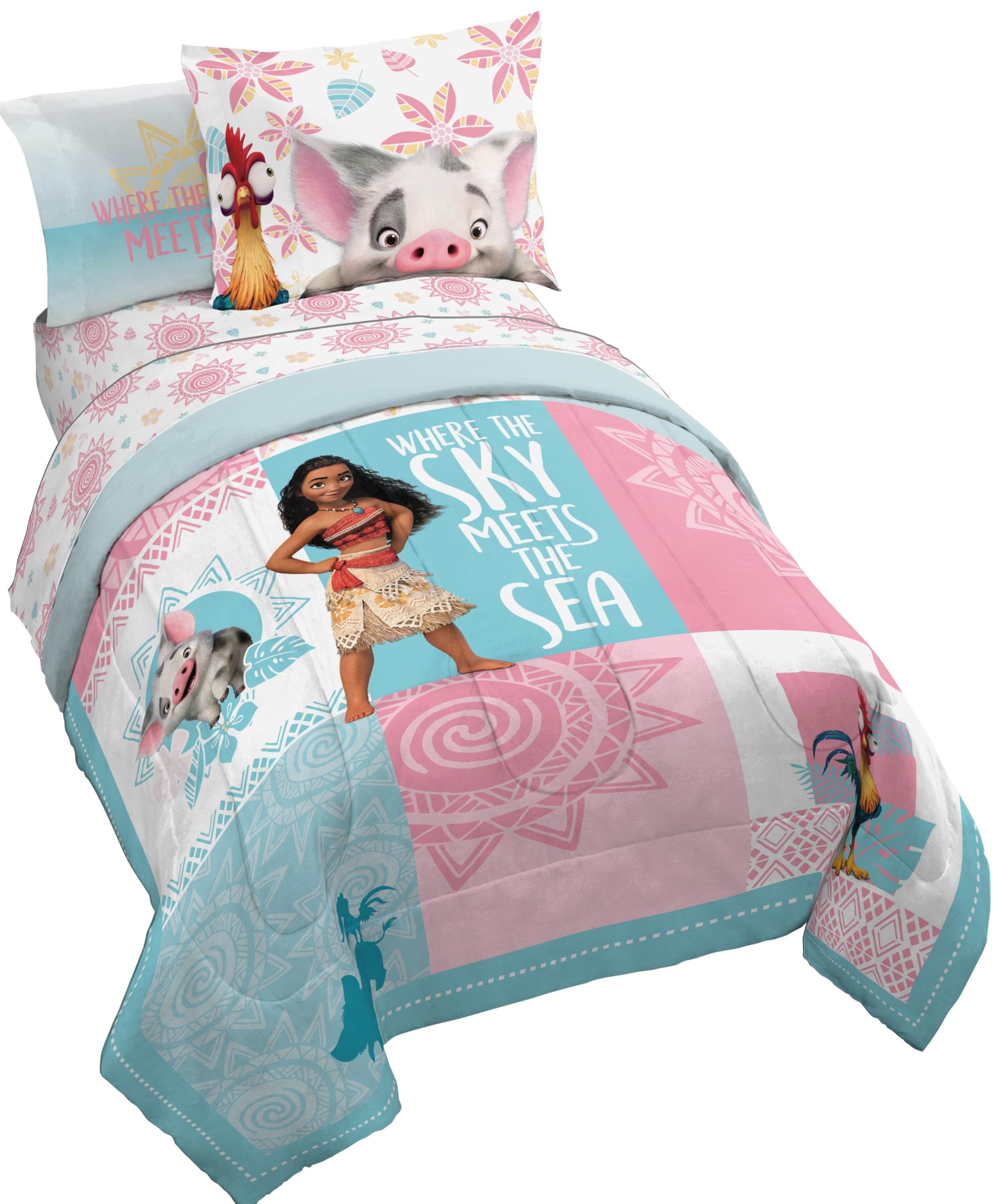 Foto 1 | Set De Edredón Jay Franco Disney Moana Full, 7 Piezas - Venta Internacional.