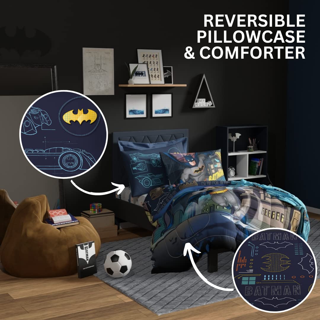 Foto 6 pulgar | Juego De Ropa De Cama Franco Batman, Tamaño Doble, Con Edredón Y Sábanas - Venta Internacional.