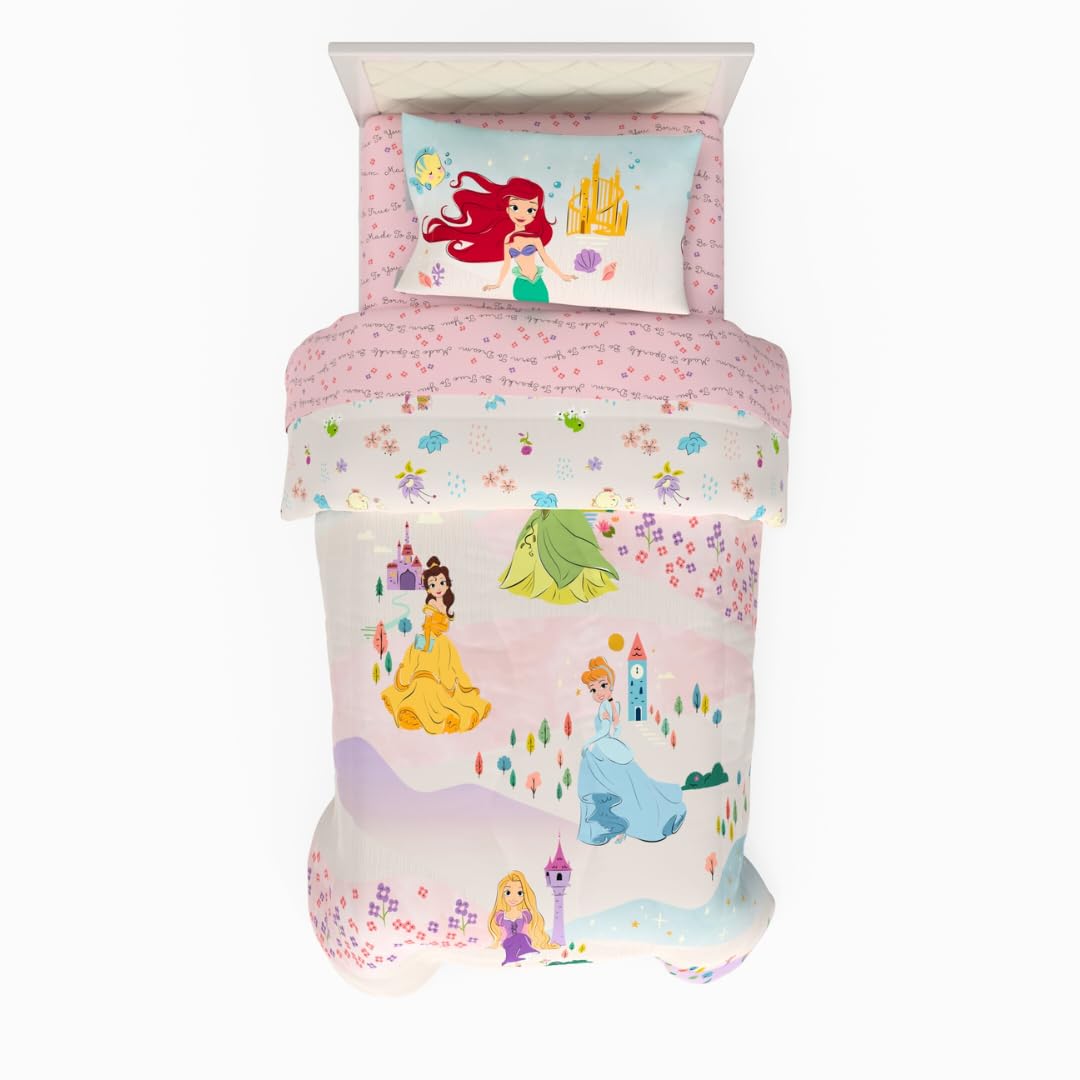 Foto 2 pulgar | Juego De Ropa De Cama Franco Disney Princess Twin Con Edredón Y Sábana - Venta Internacional.