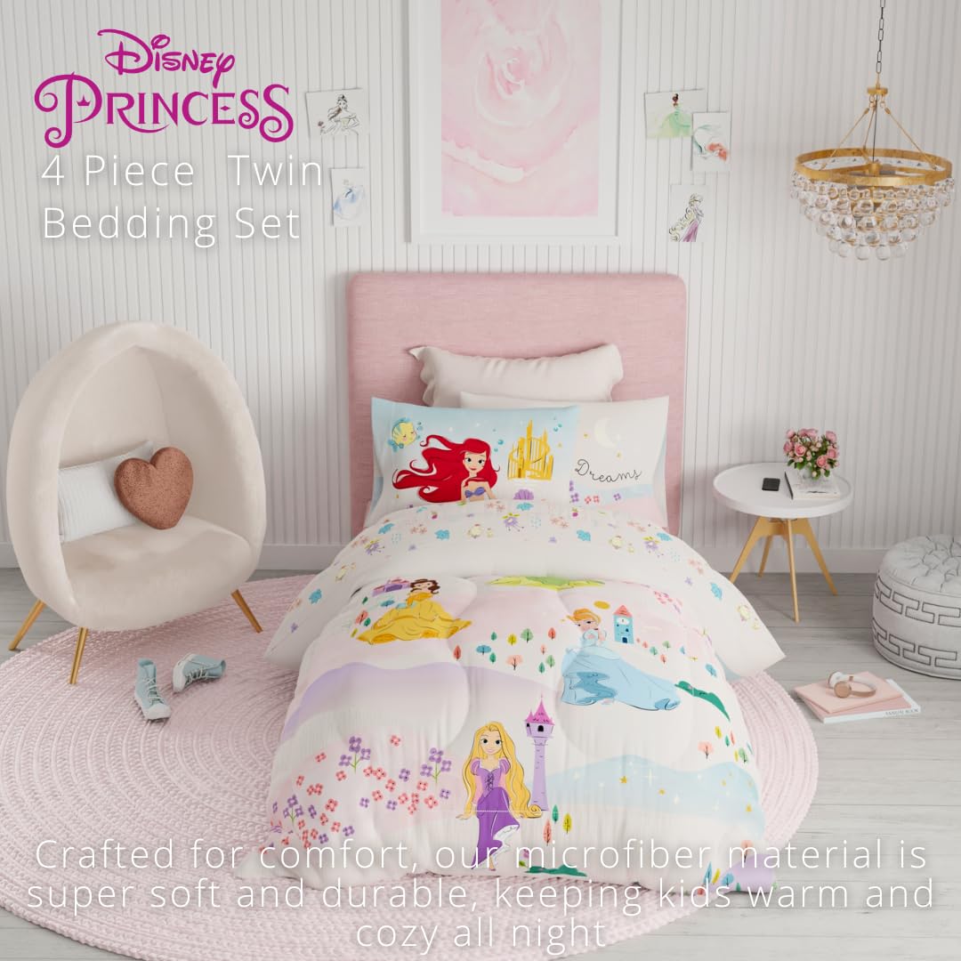 Foto 3 pulgar | Juego De Ropa De Cama Franco Disney Princess Twin Con Edredón Y Sábana - Venta Internacional.