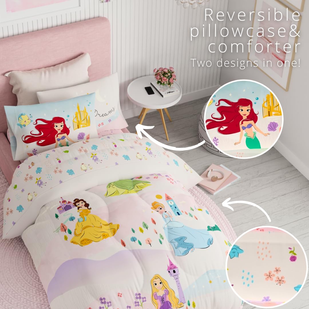 Foto 5 pulgar | Juego De Ropa De Cama Franco Disney Princess Twin Con Edredón Y Sábana - Venta Internacional.