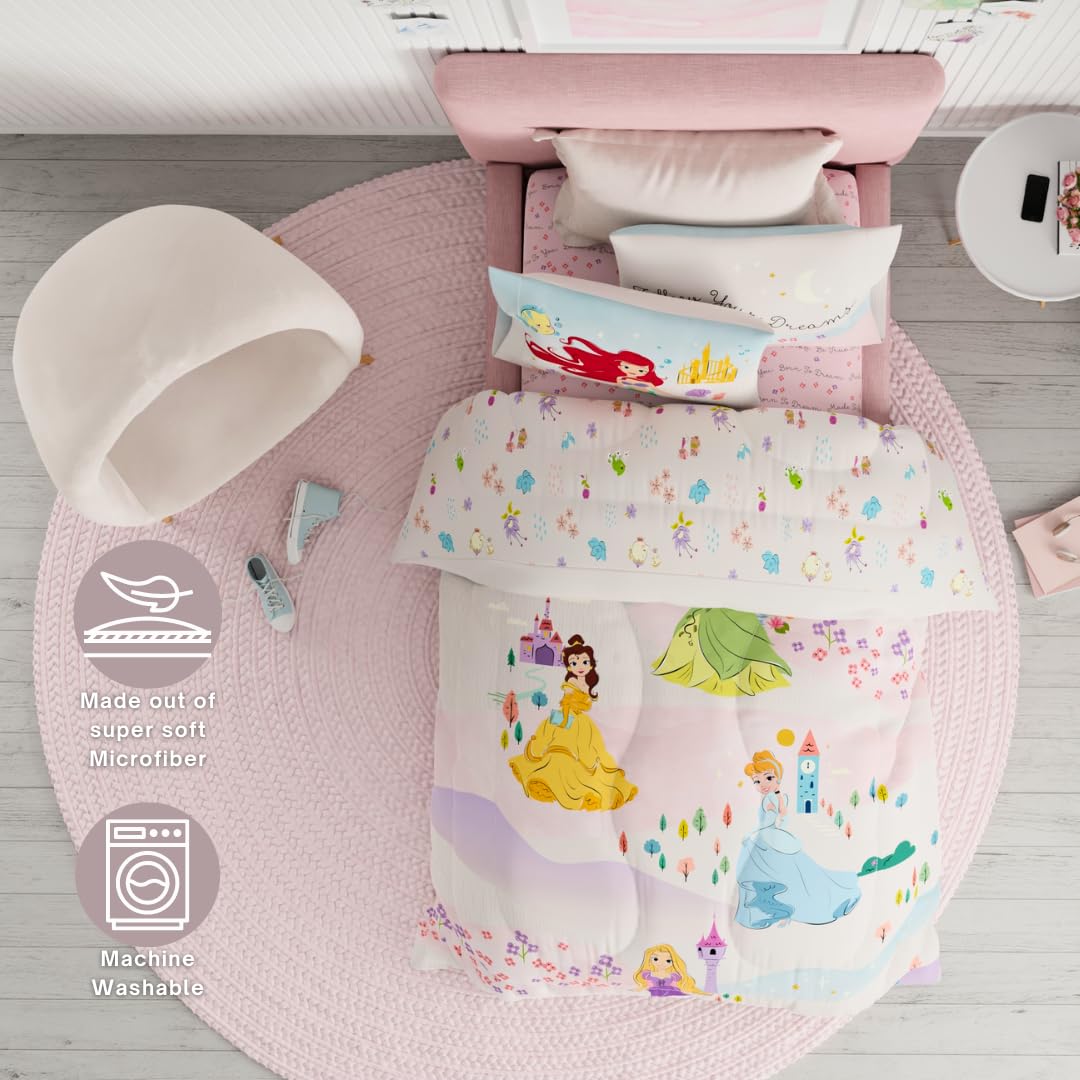 Foto 5 | Juego De Ropa De Cama Franco Disney Princess Twin Con Edredón Y Sábana - Venta Internacional.