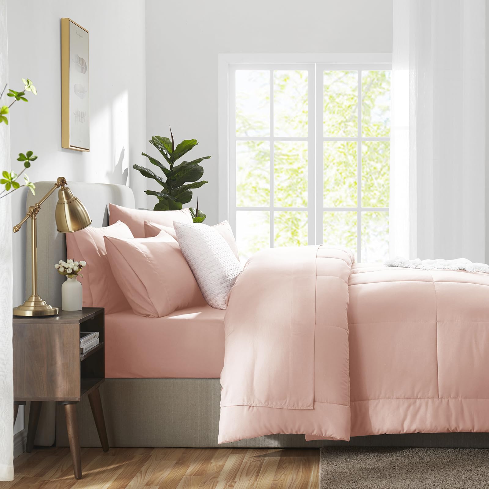 Foto 6 | Juego De Edredón Cozylux Pink Queen Size, Cama De 7 Piezas En Una Bolsa - Venta Internacional.