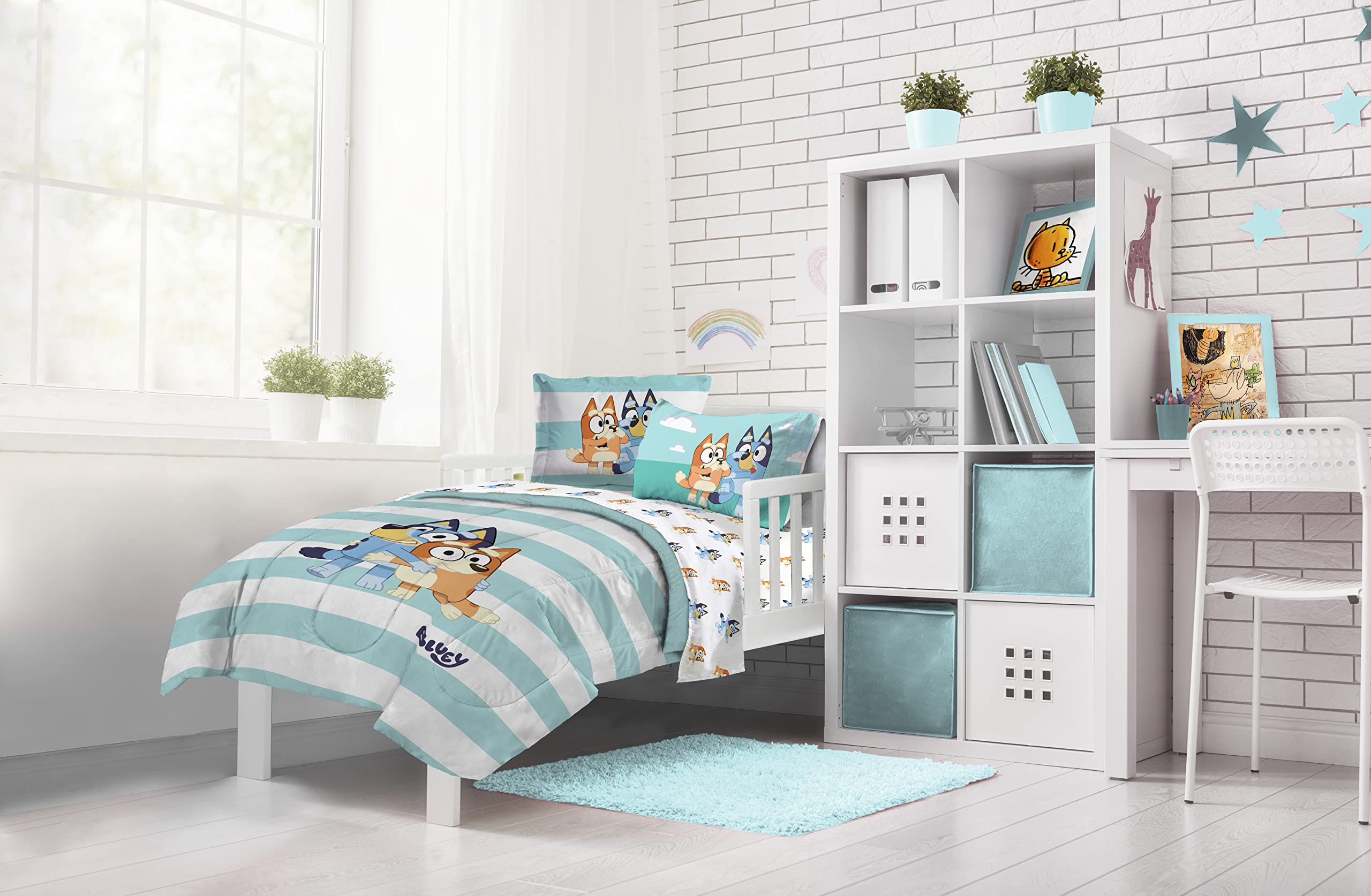 Foto 8 pulgar | Juego De Cama Jay Franco Bluey & Bingo De 4 Piezas Para Niños Pequeños - Venta Internacional.