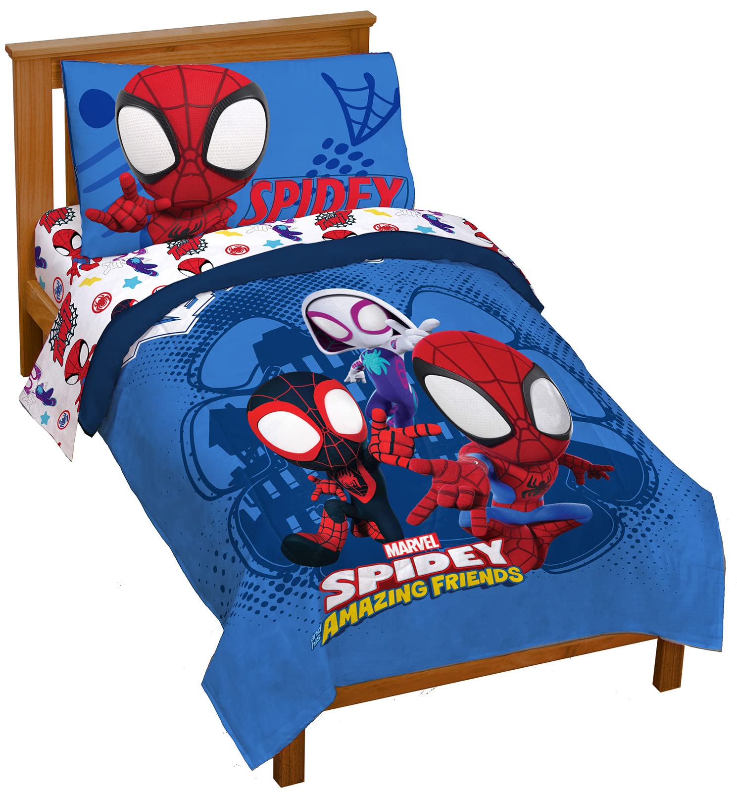 Foto 2 pulgar | Set De Cama Jay Franco Marvel Spidey Y Sus Increíbles Amigos - Venta Internacional.