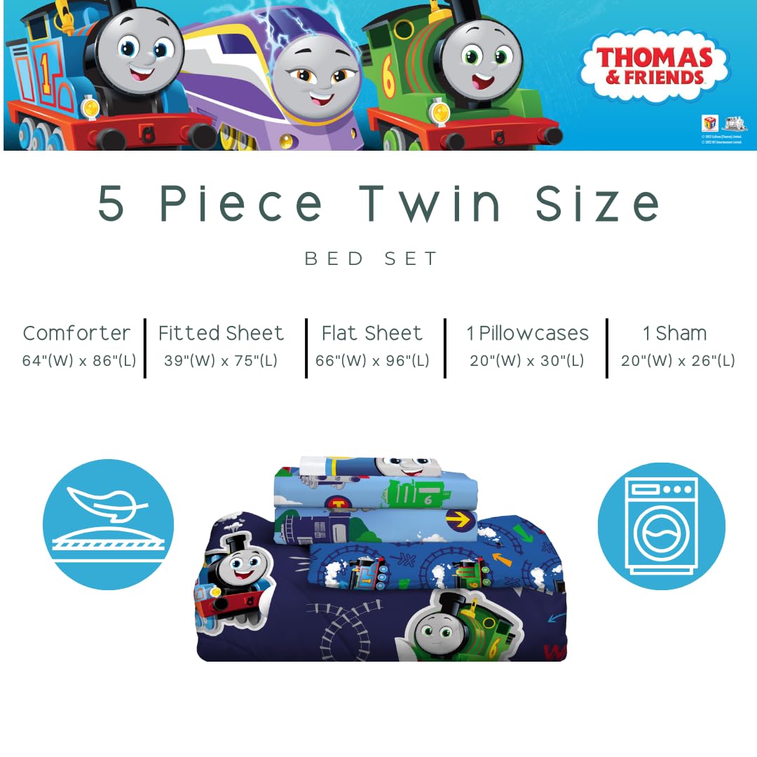 Foto 3 pulgar | Juego De Ropa De Cama Franco Thomas & Friends, Supersuave, Tamaño Doble - Venta Internacional.