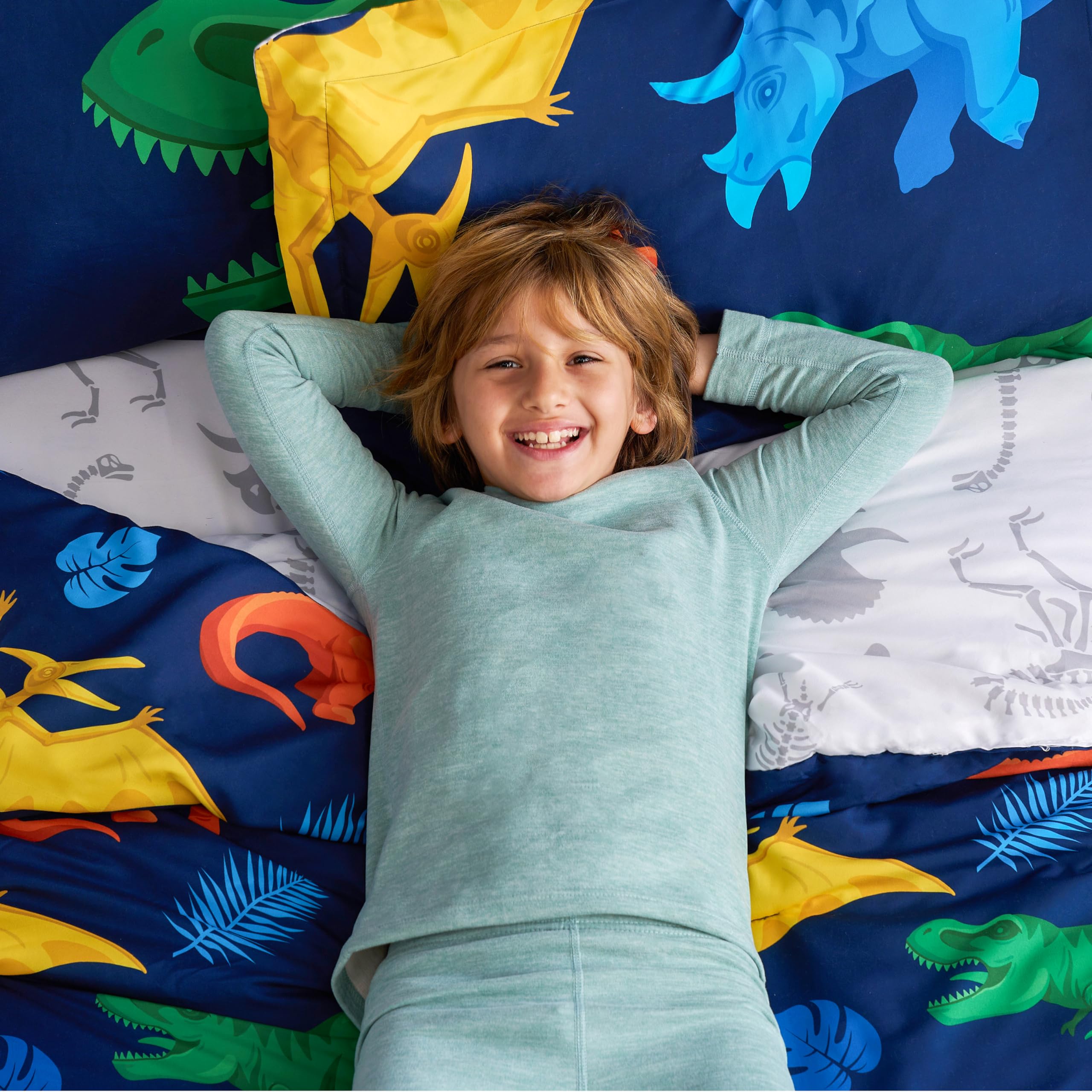 Foto 3 pulgar | Juego De Edredón Joiedomi Kid Twin, Ropa De Cama Con Diseño De Dinosaurio, 5 Piezas - Venta Internacional.