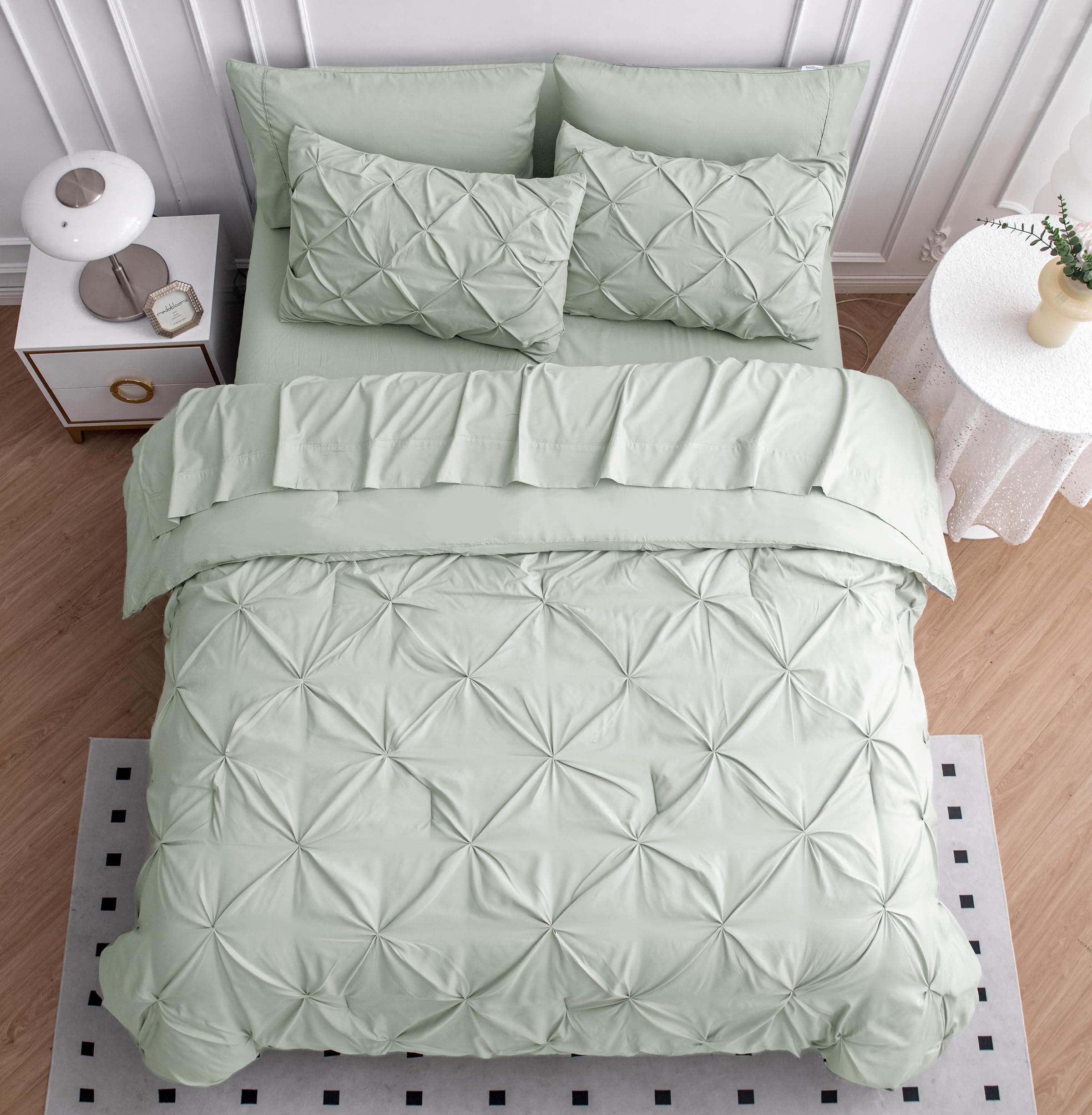 Foto 5 | Juego De Edredón Lane Linen Para Ropa De Cama Doble, 5 Piezas Con Sábanas - Venta Internacional.