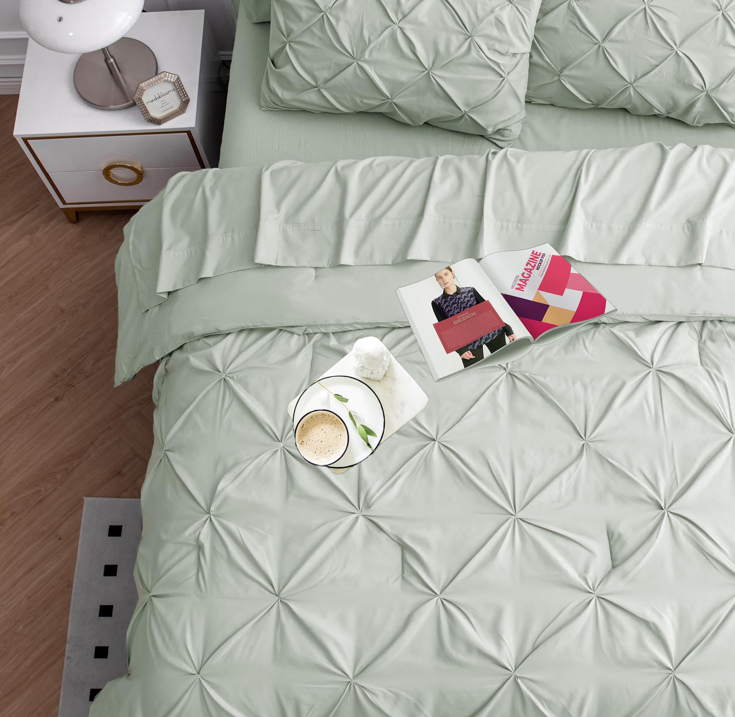 Foto 7 pulgar | Juego De Edredón Lane Linen Para Ropa De Cama Doble, 5 Piezas Con Sábanas - Venta Internacional.