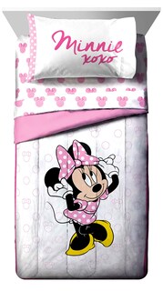 Foto 2 | Juego De Cama Jay Franco Minnie Mouse Xoxo Twin De 5 Piezas - Venta Internacional.