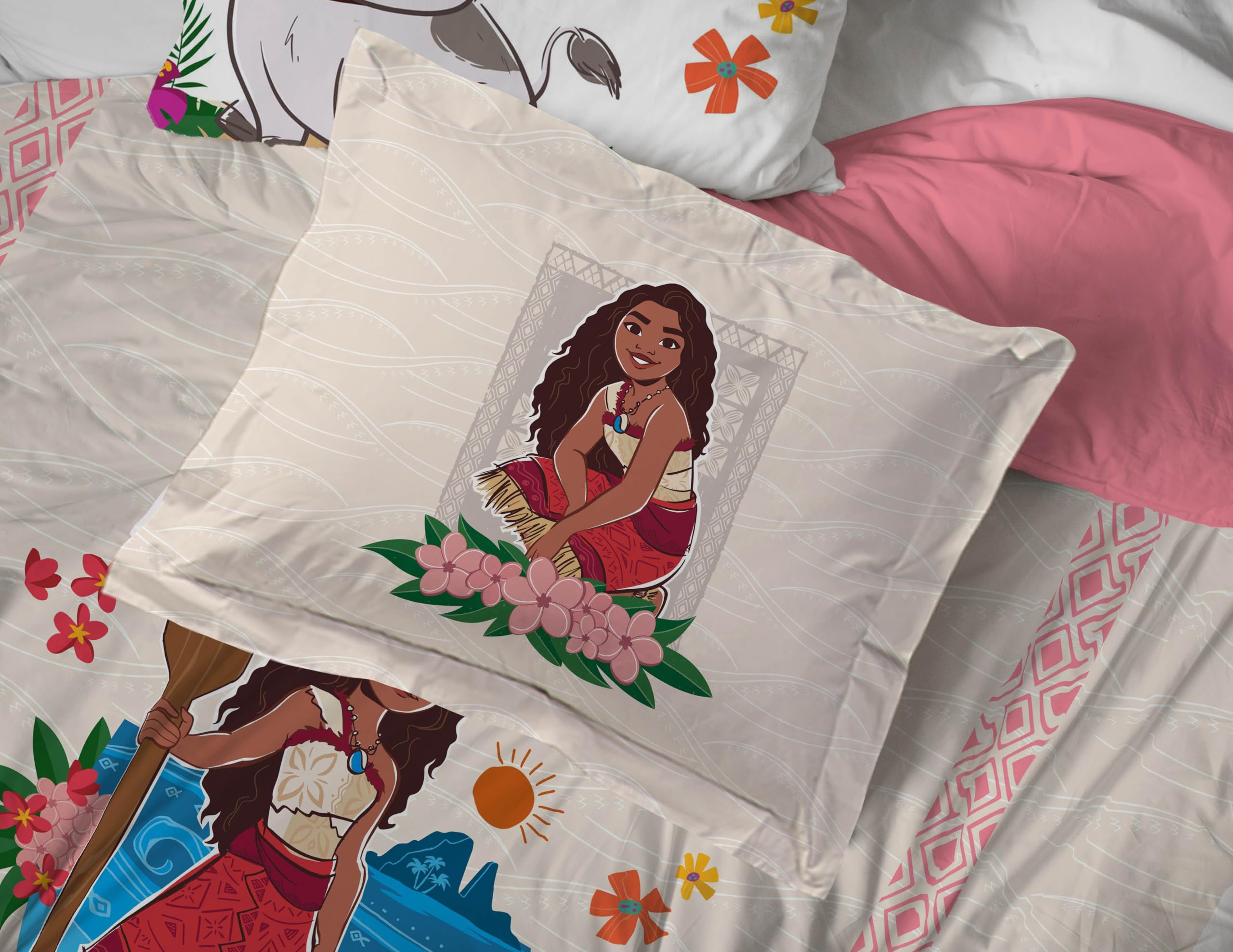 Foto 6 pulgar | Juego De Edredón Jay Franco Disney Moana Twin, Ropa De Cama De 5 Piezas - Venta Internacional.
