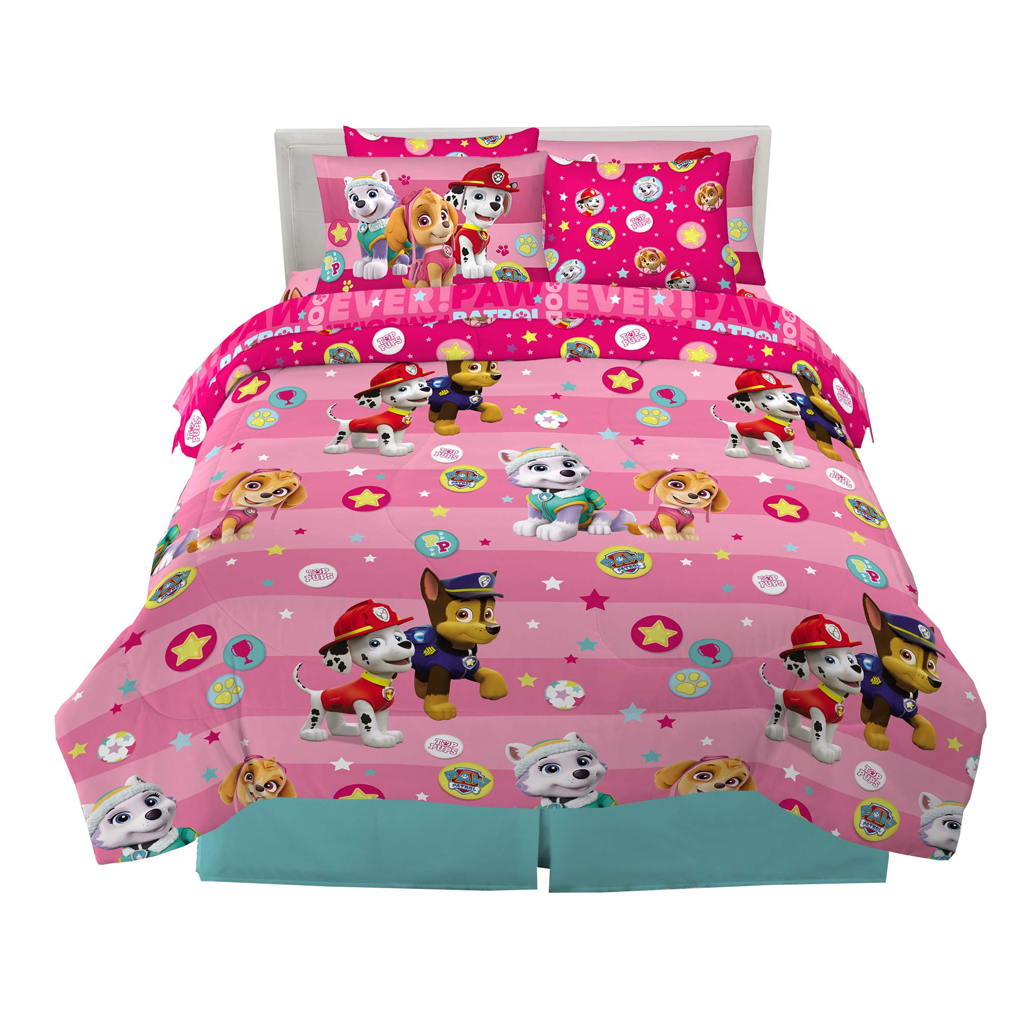 Foto 2 pulgar | Juego De Ropa De Cama Para Niñas Paw Patrol, Tamaño Completo, 7 Piezas, Franco - Venta Internacional.