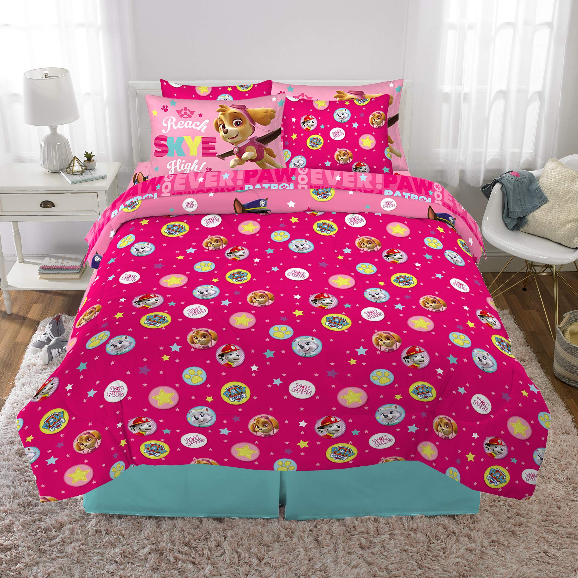 Foto 6 pulgar | Juego De Ropa De Cama Para Niñas Paw Patrol, Tamaño Completo, 7 Piezas, Franco - Venta Internacional.