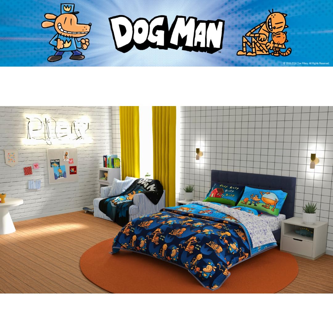 Foto 7 pulgar | Juego De Ropa De Cama Franco Dog Man Supa Book Kids, Tamaño Completo, 7 Piezas - Venta Internacional.