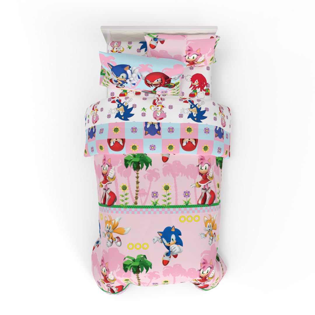 Foto 2 pulgar | Juego De Cama Franco Sonic The Hedgehog Girl Anime Talla Twin - Venta Internacional.