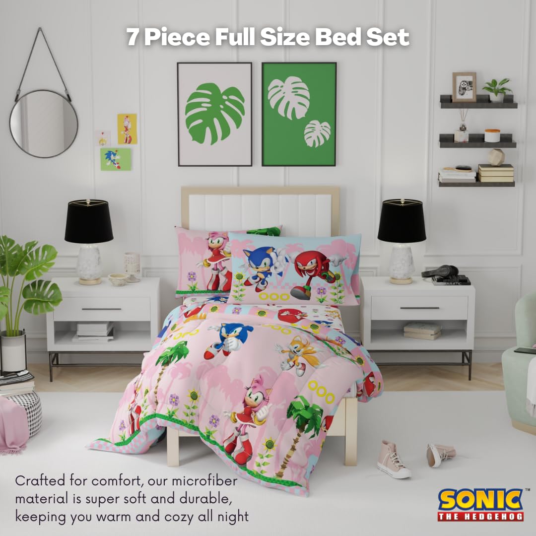 Foto 4 pulgar | Juego De Cama Franco Sonic The Hedgehog Girl Anime Talla Twin - Venta Internacional.