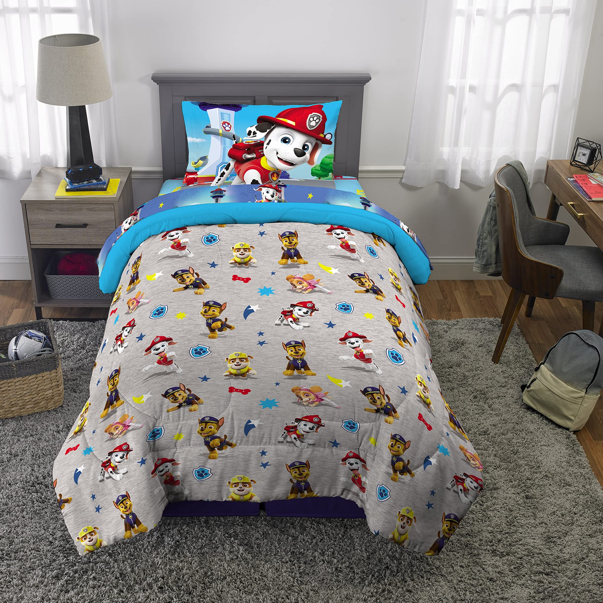 Foto 6 pulgar | Juego De Ropa De Cama Franco Paw Patrol, Edredón Y Sábana, Para Dos Personas - Venta Internacional.