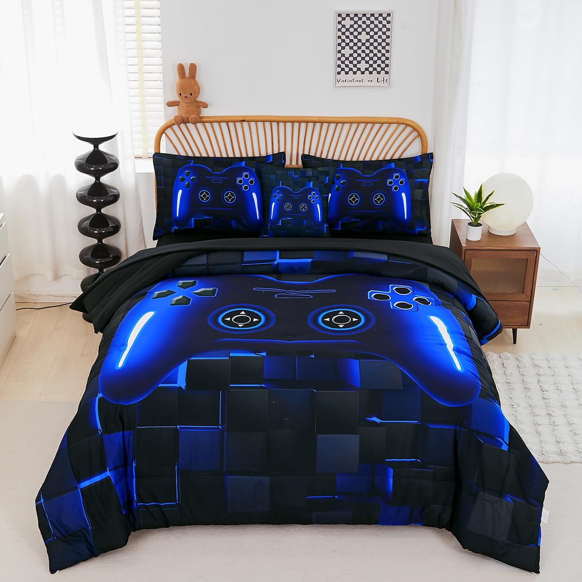 Foto 1 | Set De Juego Bed In A Bag Perfemet, Tamaño Doble, 6 Piezas, Azul - Venta Internacional.