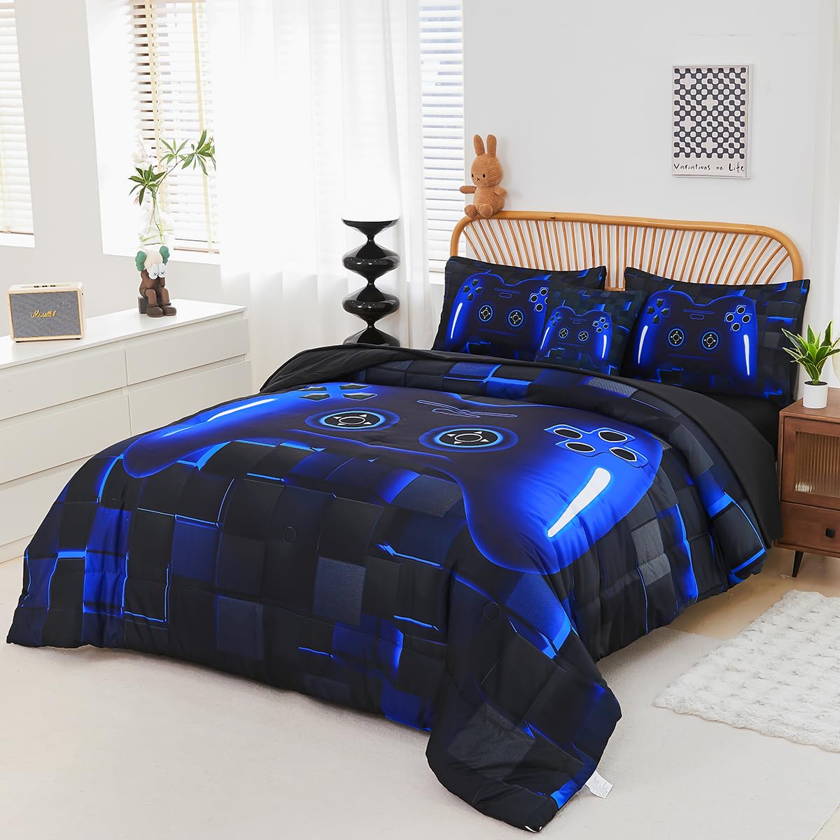 Foto 2 | Set De Juego Bed In A Bag Perfemet, Tamaño Doble, 6 Piezas, Azul - Venta Internacional.