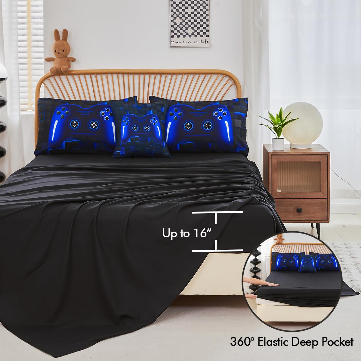 Foto 6 pulgar | Set De Juego Bed In A Bag Perfemet, Tamaño Doble, 6 Piezas, Azul - Venta Internacional.