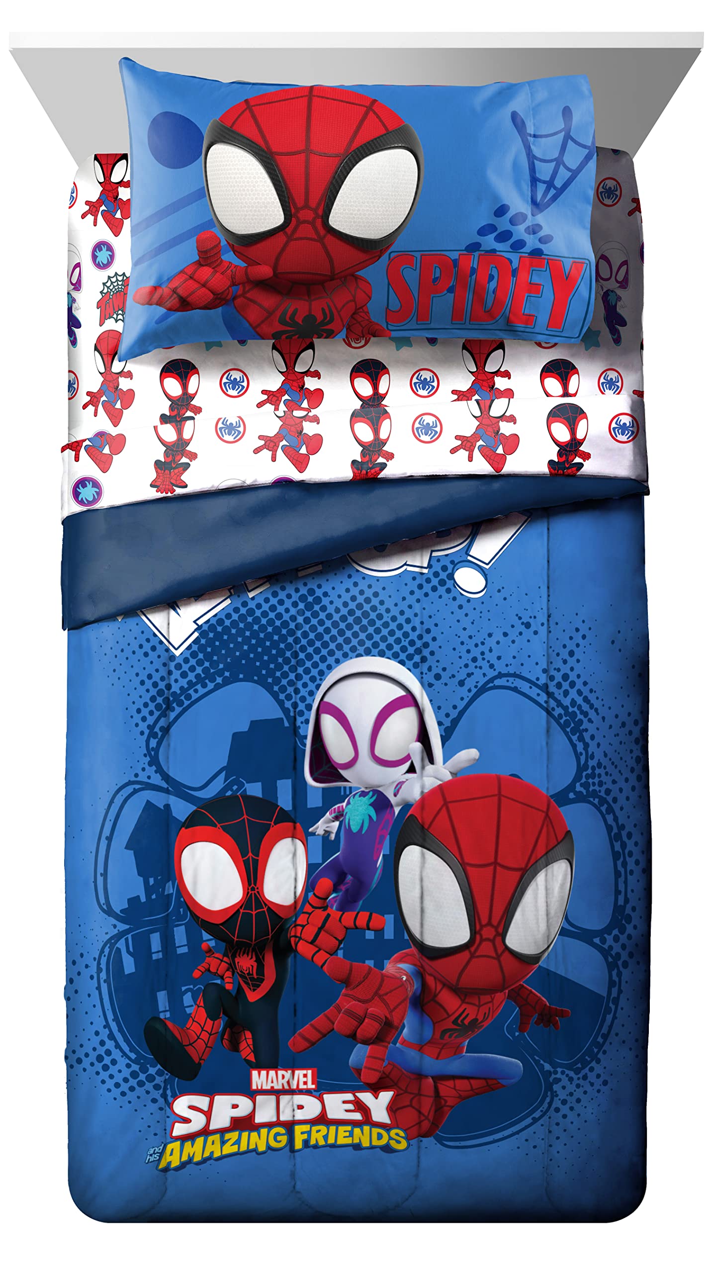 Foto 3 pulgar | Set De Cama Jay Franco Marvel Spidey Y Sus Increíbles Amigos - Venta Internacional.