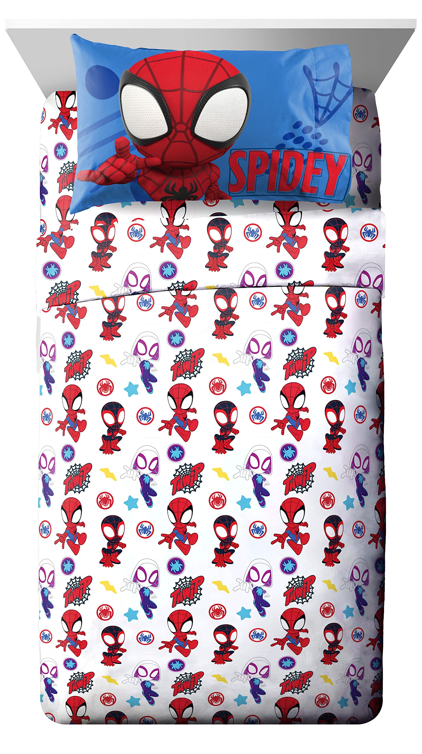 Foto 4 pulgar | Set De Cama Jay Franco Marvel Spidey Y Sus Increíbles Amigos - Venta Internacional.