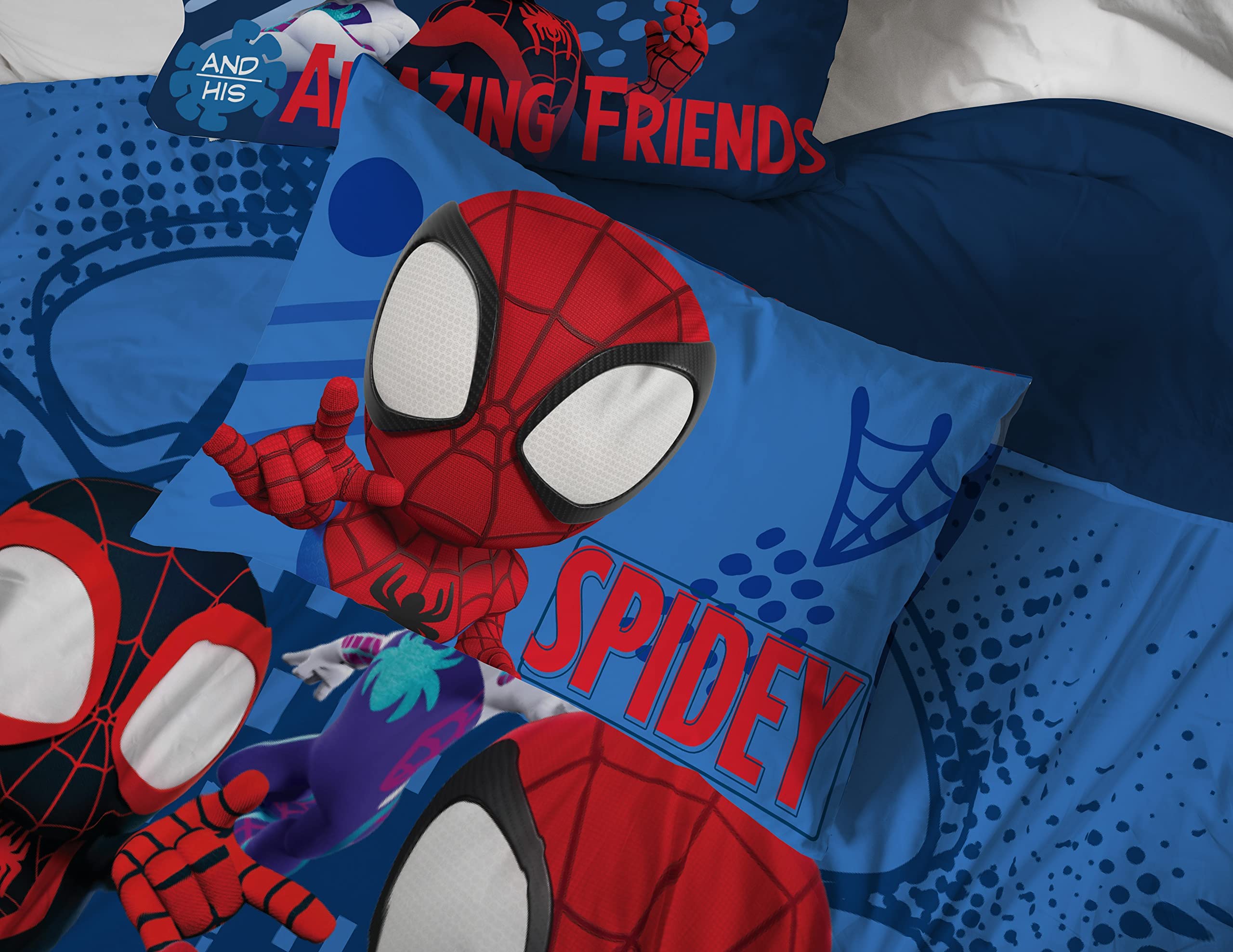 Foto 6 pulgar | Set De Cama Jay Franco Marvel Spidey Y Sus Increíbles Amigos - Venta Internacional.