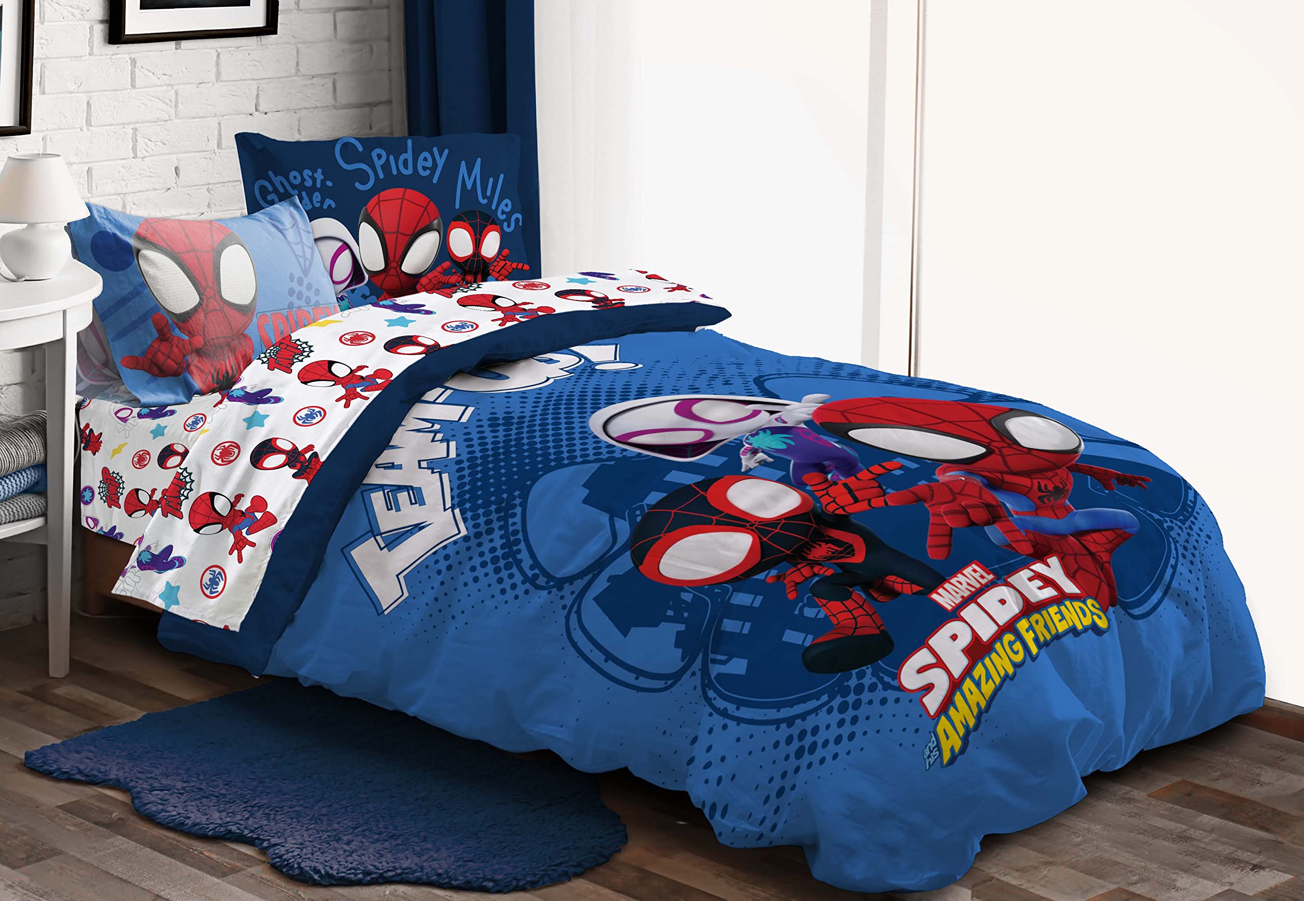 Foto 8 pulgar | Set De Cama Jay Franco Marvel Spidey Y Sus Increíbles Amigos - Venta Internacional.