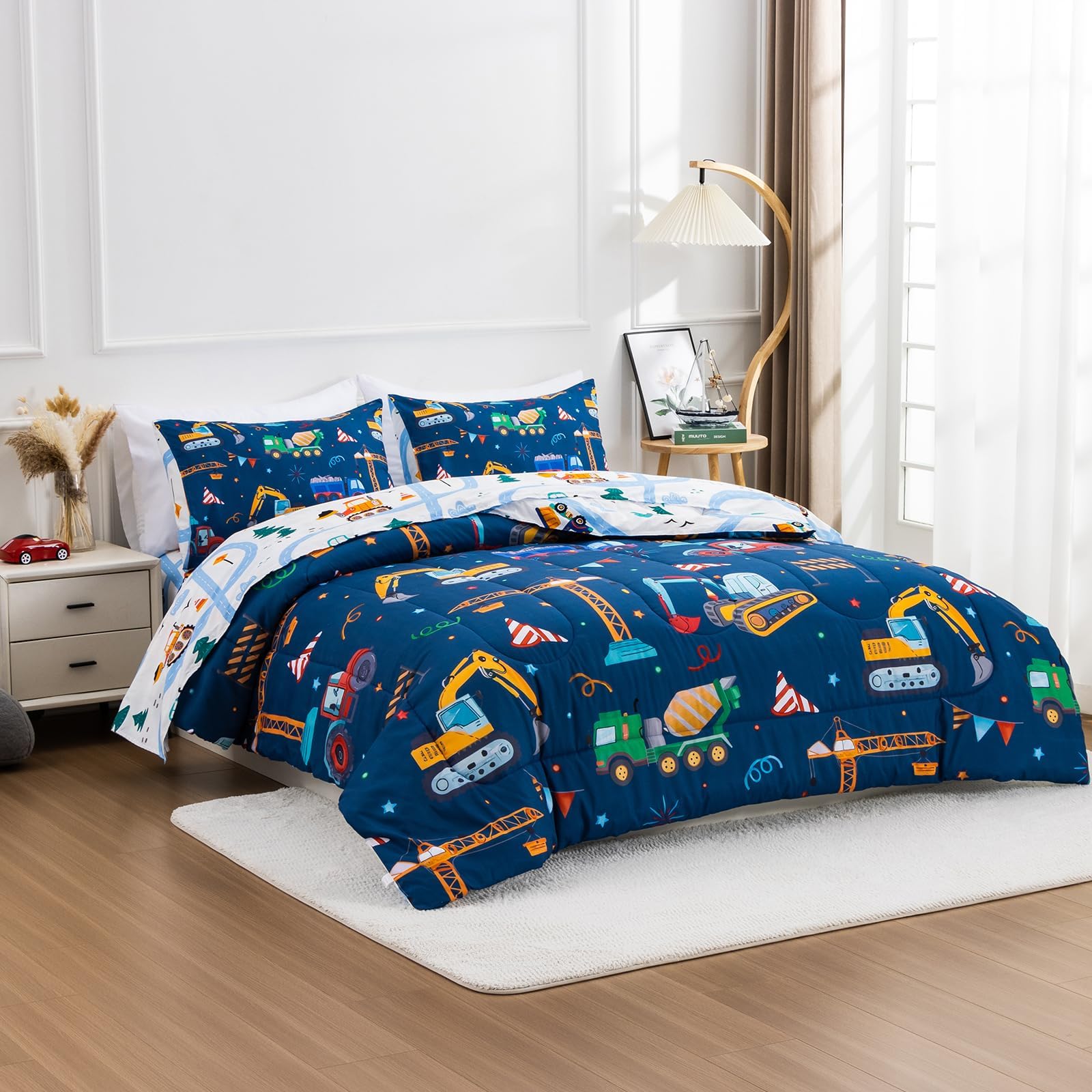 Foto 4 pulgar | Juego De Ropa De Cama Holawakaka Para Camiones, Tractores, Coches, Niños, Tamaño Completo - Venta Internacional.