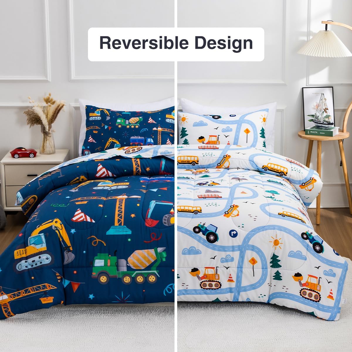 Foto 5 pulgar | Juego De Ropa De Cama Holawakaka Para Camiones, Tractores, Coches, Niños, Tamaño Completo - Venta Internacional.