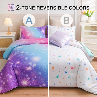 Foto 2 | Juego De Cama A Nice Night Gradient Glitter Para Niñas, Talla Doble - Venta Internacional.