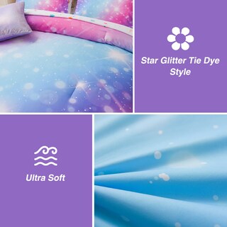 Foto 4 | Juego De Cama A Nice Night Gradient Glitter Para Niñas, Talla Doble - Venta Internacional.