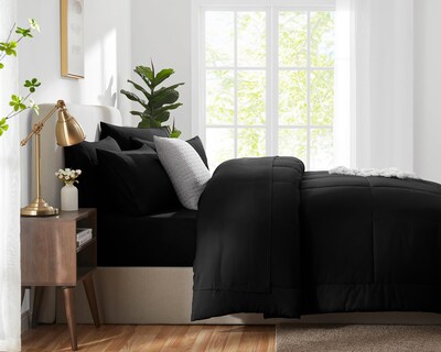 Foto 5 | Juego de Edredón Cozylux Negro Indivudal 5 Piezas - Venta Internacional