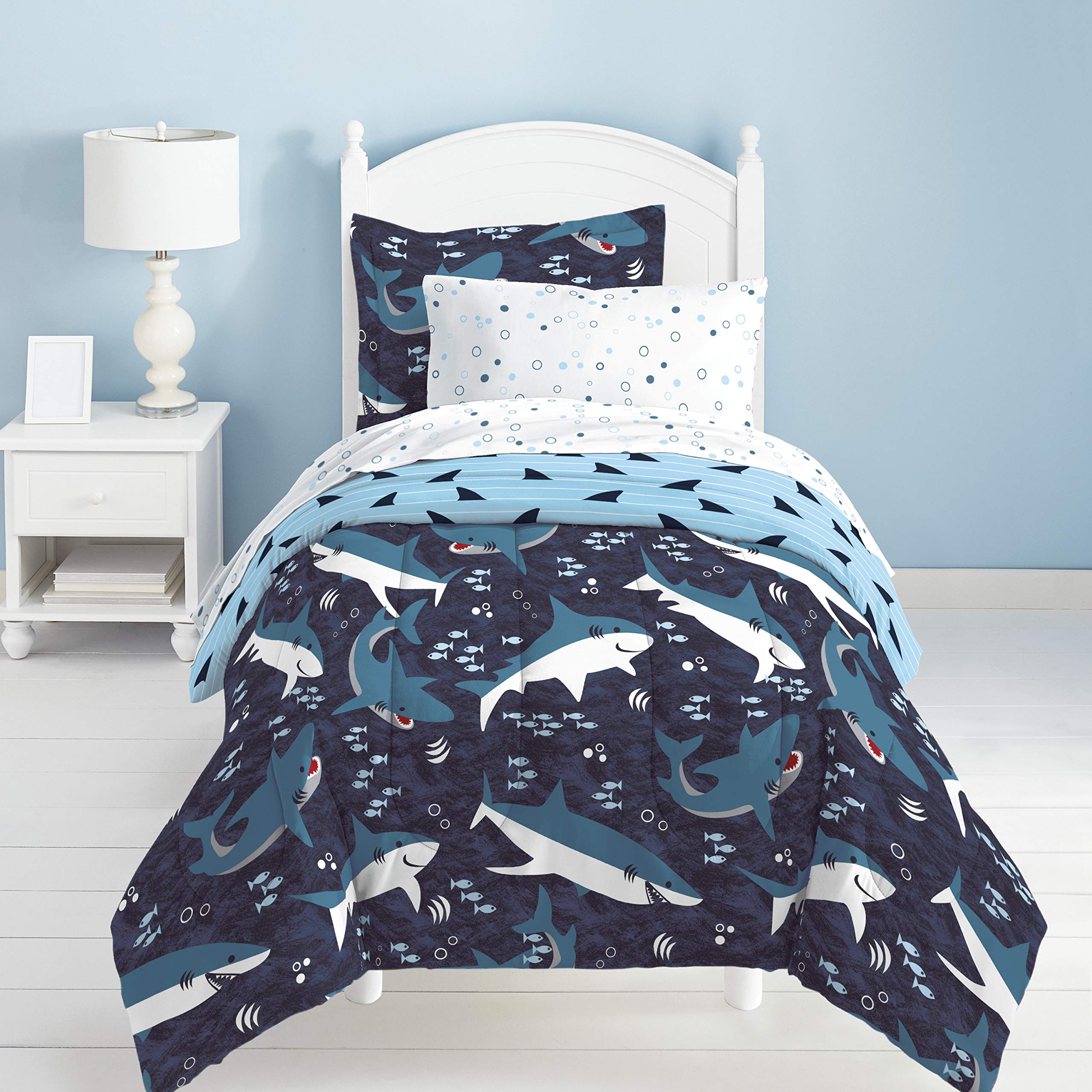 Foto 6 pulgar | Set de Ropa para Cama Dream Factory Kids 5 Piezas Tiburón Azul - Venta Internacional