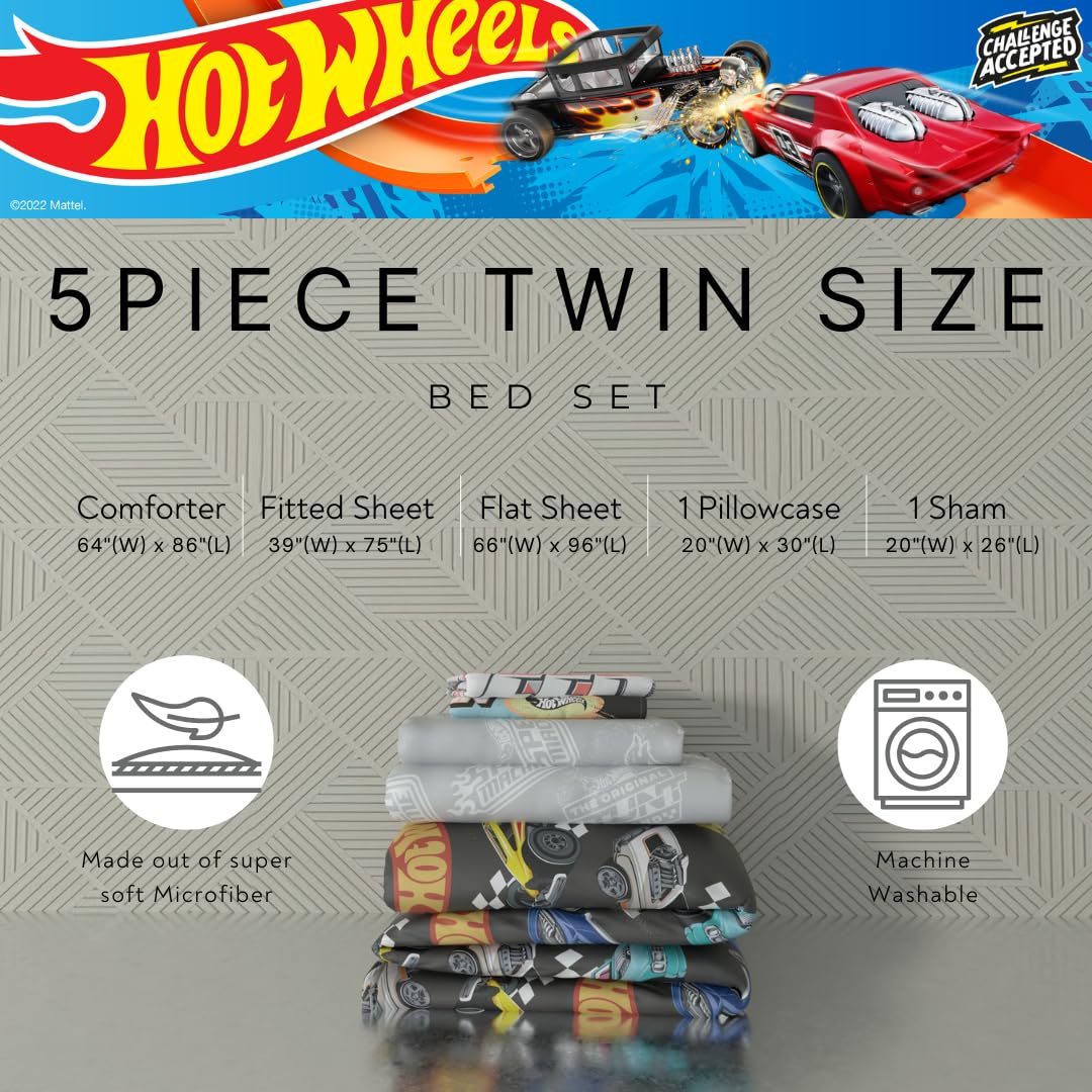 Foto 3 pulgar | Set de Edredon Individual Franco Hot Wheels- Venta Internacional
