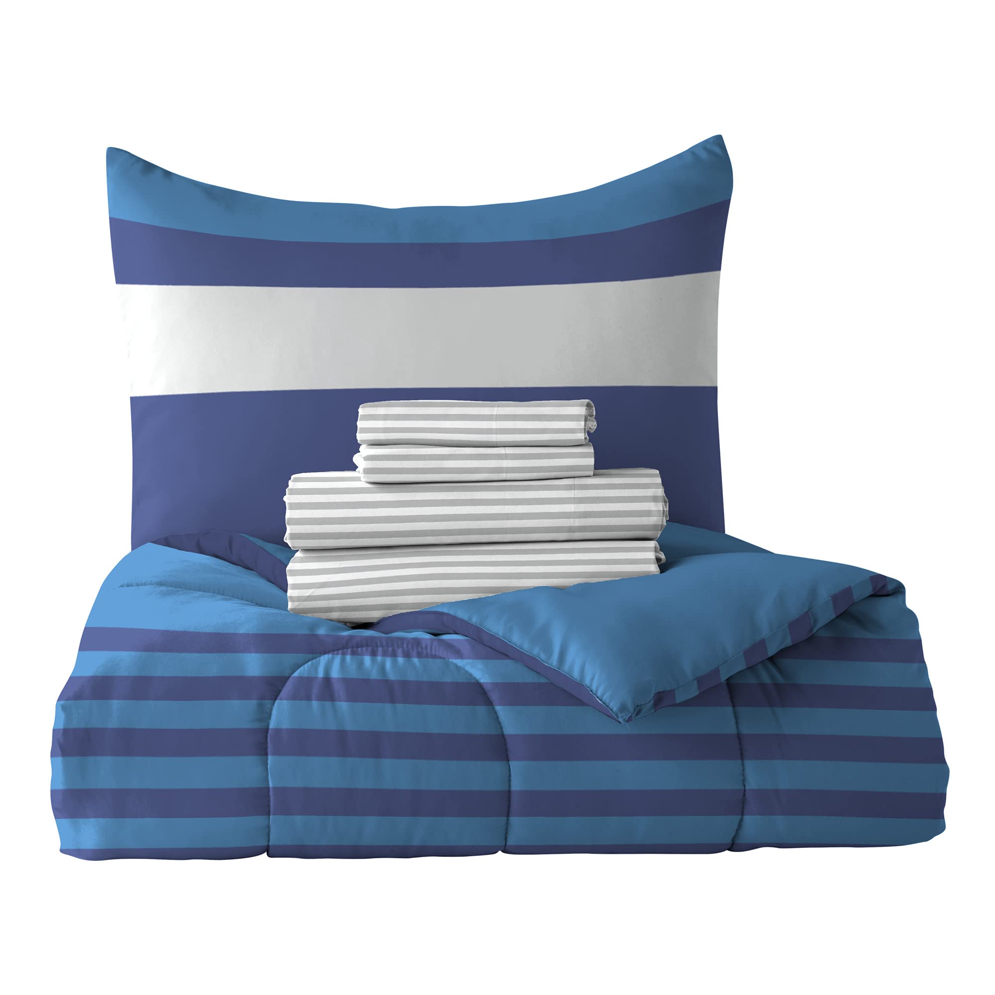 Foto 2 pulgar | Set de Ropa para Cama Dream Factory Kids Microfibra Azul - Venta Internacional
