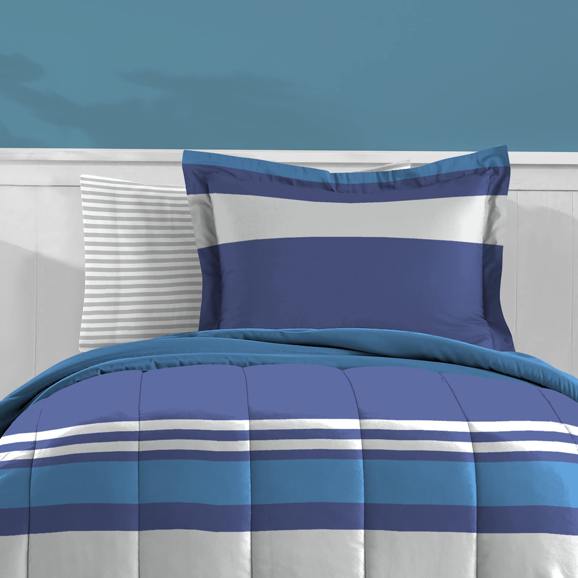Foto 5 pulgar | Set de Ropa para Cama Dream Factory Kids Microfibra Azul - Venta Internacional