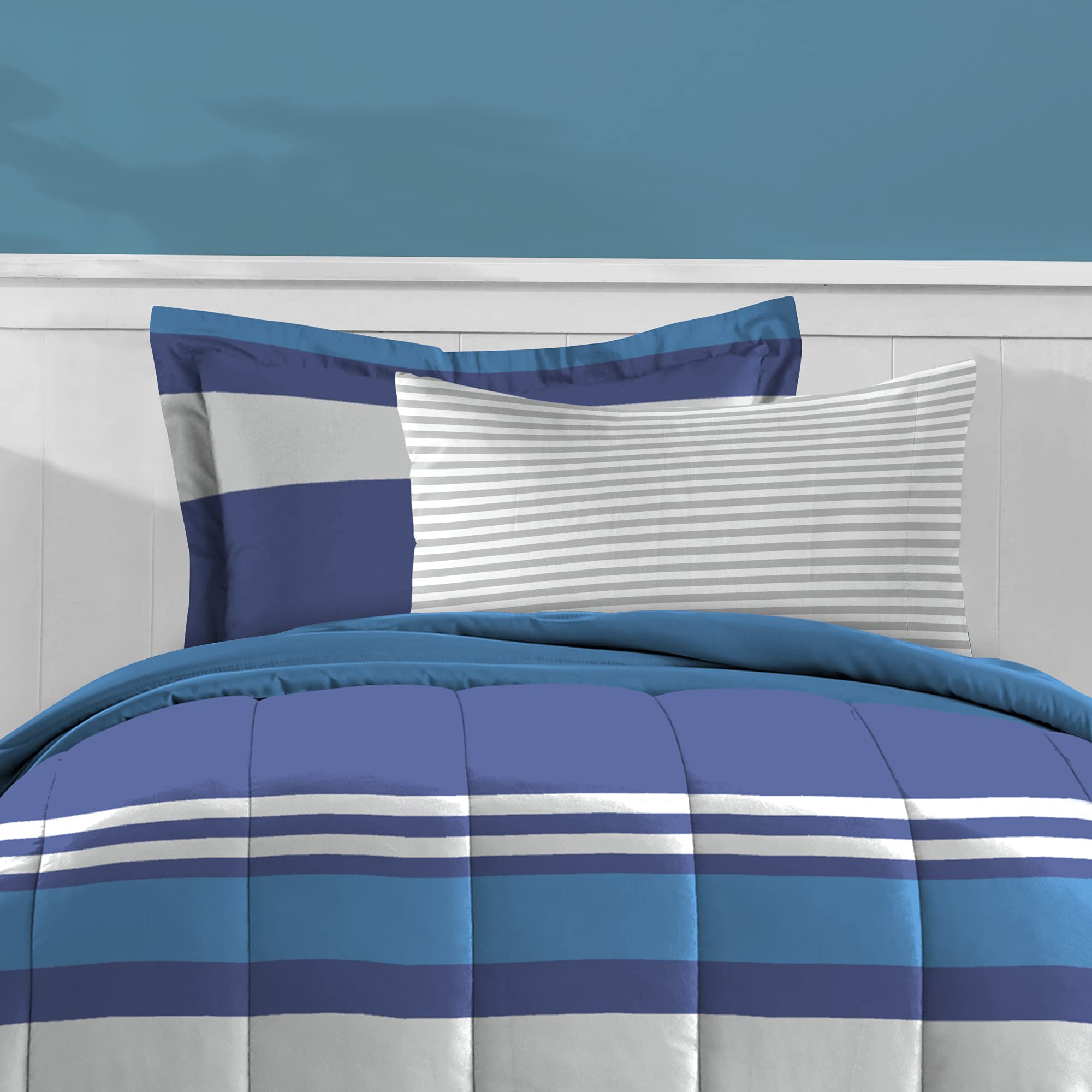 Foto 6 pulgar | Set de Ropa para Cama Dream Factory Kids Microfibra Azul - Venta Internacional